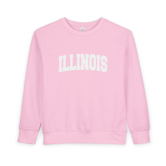 Illinois Toddler Sweatshirt - Illinois Toddler Crewneck Sweatshirt