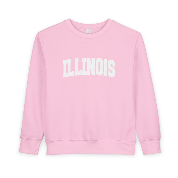 Illinois Toddler Sweatshirt - Illinois Toddler Crewneck Sweatshirt