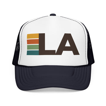 Buy navy-white-navy Los Angeles, California Trucker Hat - LA retro cap