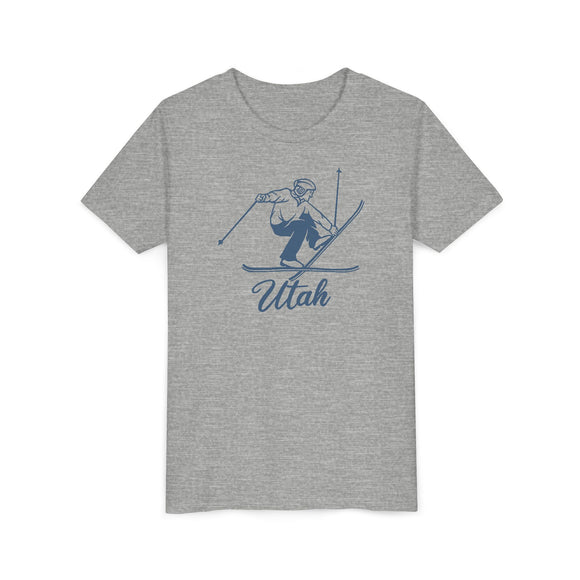 Utah Youth Vintage Snow Ski Graphic Tee - Kids T Shirt
