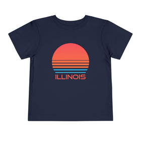 Illinois Toddler T-Shirt - Retro 80s Unisex Toddler Illinois Shirt