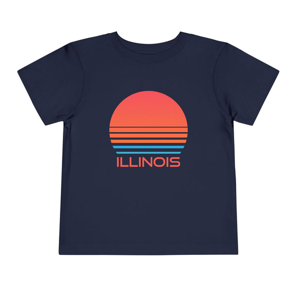 Illinois Toddler T-Shirt - Retro 80s Unisex Toddler Illinois Shirt