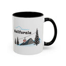 California Retro Snow Skiing Mountain 11 oz Mug, Ski Lodge Decor Coffee Cup, Mountain Gondola Lover Gift, Retro Skiing Mug-8