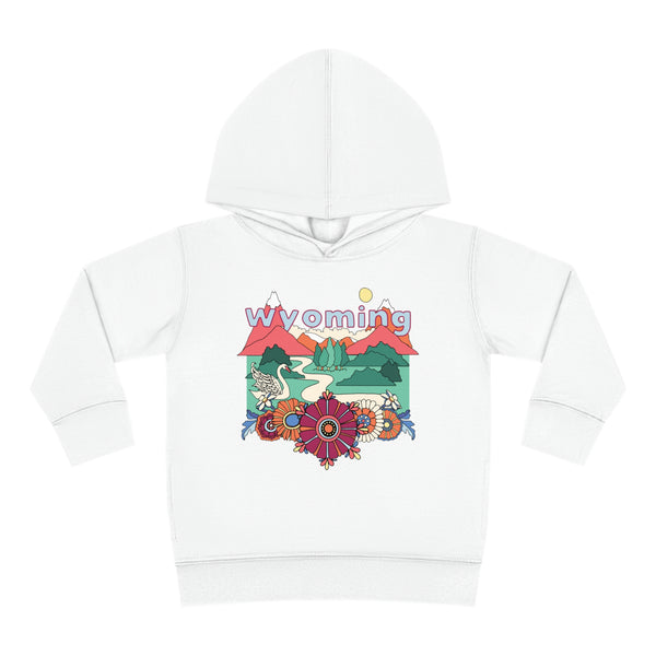 Wyoming Toddler Hoodie - Boho Mountain Unisex Wyoming Toddler Sweatshirt