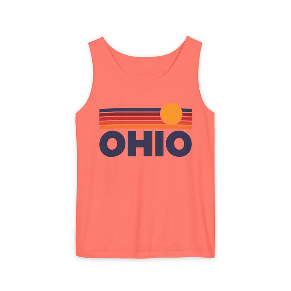 Ohio Retro Sunstripe Tank Top | Comfort Colors - 100% Cotton