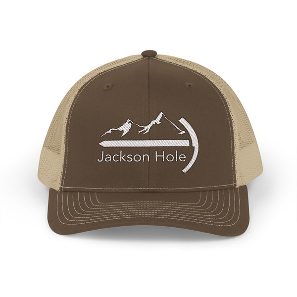 Jackson Hole, Wyoming Snapback Trucker Cap - Embroidered Jackson Hole Hat