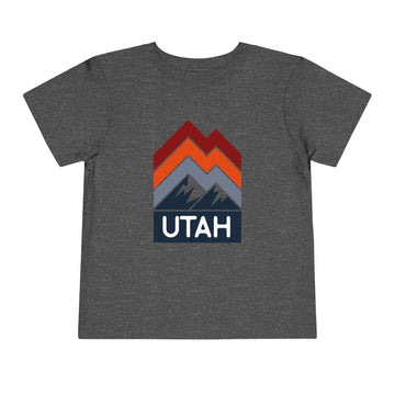 Buy dark-heather-grey Utah Toddler T-Shirt - Retro Palm Tree Unisex Toddler Utah Shirt