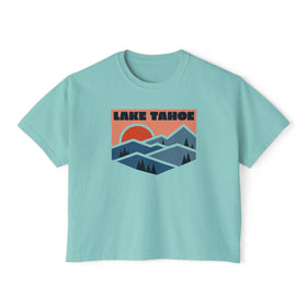 Buy chalky-mint Women's Lake Tahoe, California Boxy Graphic Tee - Slightly Cropped