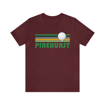 Buy maroon Golf Pinehurst, North Carolina T-Shirt - Retro Golf Unisex Pinehurst Shirt