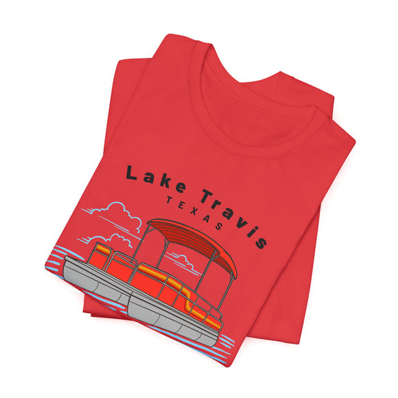 Lake Travis, Texas T Shirt - Pontoon Boat Tee