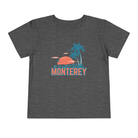 Monterey, California Toddler T-Shirt - Retro Palm Tree Toddler Monterey Shirt