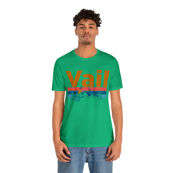 Vail, Colorado Shirt - Mountain Sunset Unisex Vail T-Shirt