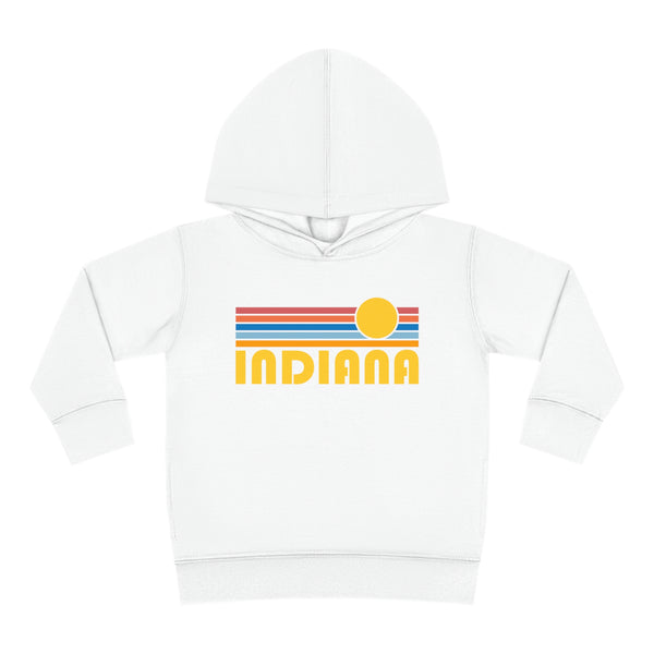 Indiana Toddler Hoodie - Retro Sunrise Unisex Indiana Toddler Sweatshirt