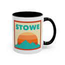 Stowe, Vermont Retro Ombre Sun Mountain Coffee Mug 11 oz, Stowe, Vermont Nature Lover Gift, Mountain Enthusiast Mug-6