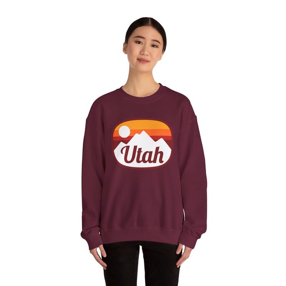 Utah Sweatshirt - Unisex Retro Ombre Utah Crewneck Sweatshirt