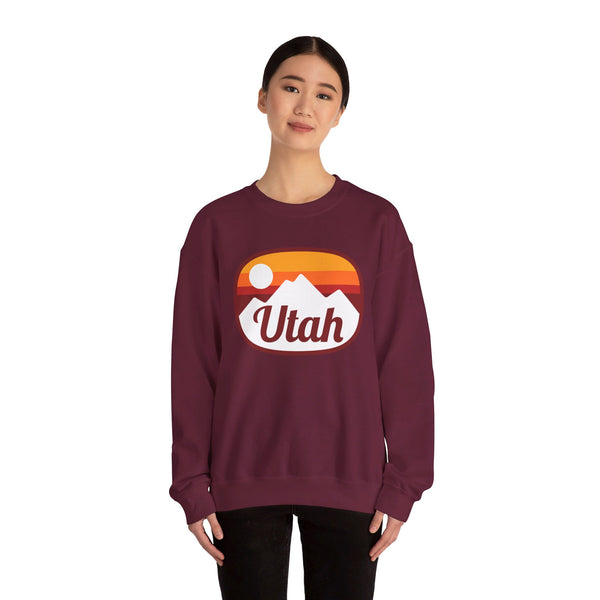 Utah Sweatshirt - Unisex Retro Ombre Utah Crewneck Sweatshirt