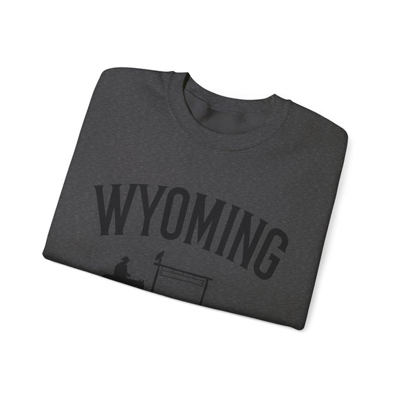Wyoming Sweatshirt - Wyoming Cowboy Graphic Crewneck