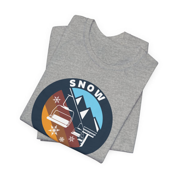 Snow Day T Shirt - Retro Ski Lift Snow Day Tee