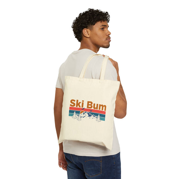 Ski Bum Tote Bag - Cotton Canvas Ski Bum Bag