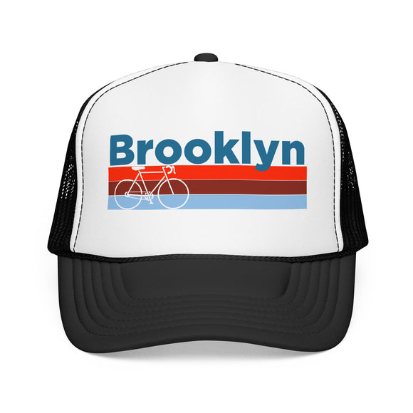 Brooklyn, New York Trucker Hat - Foam Brooklyn Bike Cap