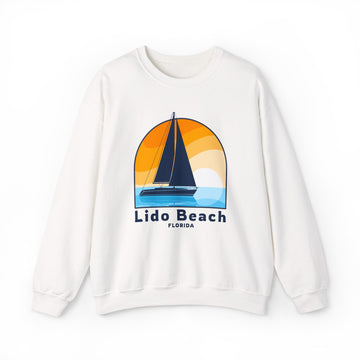Lido Beach, Florida Sweatshirt - Sailboat Lido Beach Crewneck Sweatshirt
