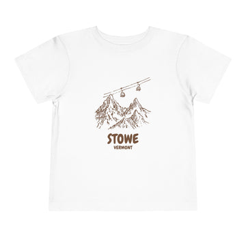 Stowe, Vermont Toddler T-Shirt — Vintage Gondola Ski Mountain Tee - 0