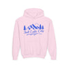 Retro Salt Lake City, Utah Youth Hoodie - Mountain Salt Lake City, Utah Kids Sweatshirt, Cute Salt Lake City, Utah Children's Pullover