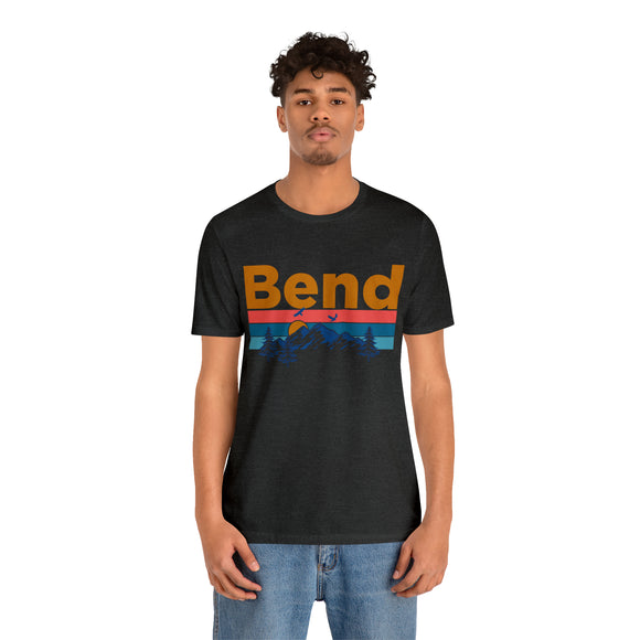 Bend, Oregon Shirt - Mountain Sunset Unisex Bend T-Shirt