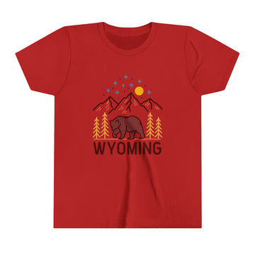 Buy red Wyoming Youth T-Shirt - Unisex Kids Wyoming Shirt