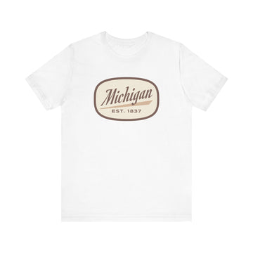 Buy white Michigan T-Shirt - Retro Unisex Michigan Shirt