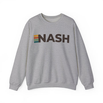Buy sport-grey Nashville, Tennessee NASH Retro Stripe Sweatshirt