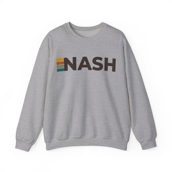 Nashville, Tennessee NASH Retro Stripe Sweatshirt
