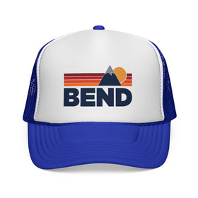 Buy royal Bend, Oregon Retro Mountains Trucker Hat - Vintage Style Bend Cap