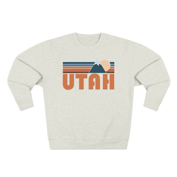 Premium Utah Retro Mountain Graphic Sweatshirt