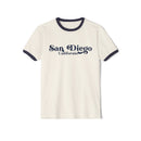 San Diego, California Cotton Ringer Graphic Tee - Unisex San Diego T Shirt, Vintage Style Tee, Men's/Women's Tee-1