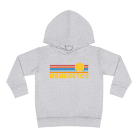 Washington Toddler Hoodie - Retro Sunrise Unisex Washington Toddler Sweatshirt