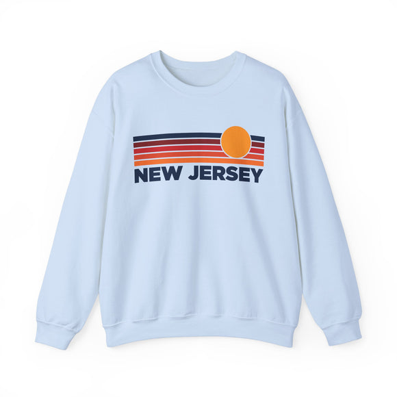 New Jersey Sweatshirt Retro Sun Unisex - Vintage New Jersey Inspired Warm Pullover Jumper