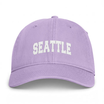 Buy orchid Seattle, Washington Washed Baseball Cap - Vintage Coastal Comfort Colors