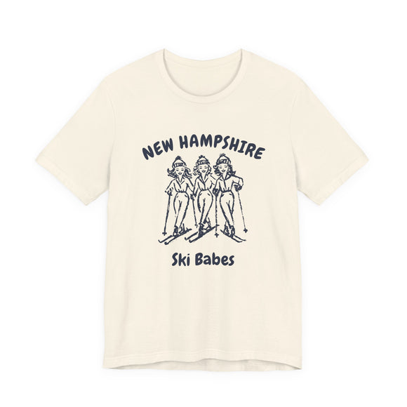 New Hampshire Ski Babes T‑Shirt — Retro Skiing Graphic Tee