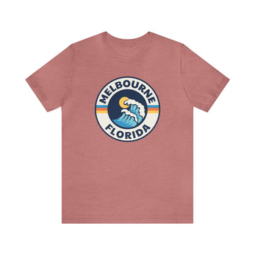 Melbourne, Florida T-Shirt - Retro Unisex Melbourne Shirt - Wave Circle