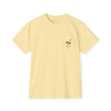 San Jose, California Palm Tree Pocket Tee, Summer Coastal Vibes Top, Beach Apparel - Comfort Colors Graphic T Shirt - 0