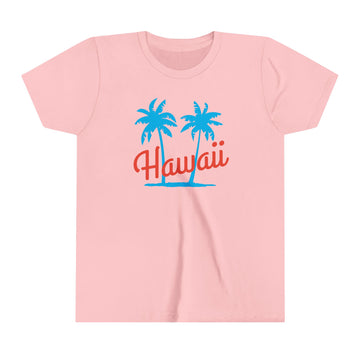 Buy pink Hawaii Youth Shirt - Retro Palm Tree Hawaii Kid's T-Shirt