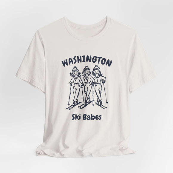 Washington Ski Babes T‑Shirt — Retro Skiing Graphic Tee