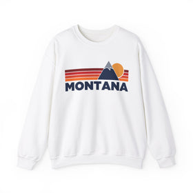 Montana Sweatshirt Retro Mountains, Montana Unisex Crewneck, Vintage Cozy Jumper, Gift for Outdoor Lovers