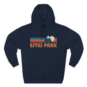 Buy navy Estes Park, Colorado Hoodie - Retro Mountain Unisex Sweatshirt