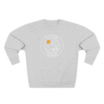 Buy heather-grey Premium Telluride, Colorado Sweatshirt - Retro Unisex Sweatshirt
