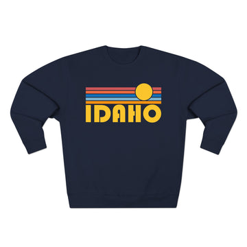 Buy navy Premium Idaho Retro Sun Graphic Sweatshirt