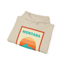 Montana Mountain Sun Hoodie - Unisex Montana Hooded Sweatshirt, Montana Travel Sweatshirt, Montana Sunset-21