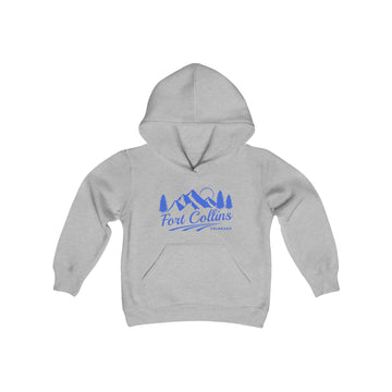 Buy sport-grey Retro Fort Collins, Colorado Youth Hoodie - Mountain Fort Collins, Colorado Kids Sweatshirt, Cute Fort Collins, Colorado Children's Pullover