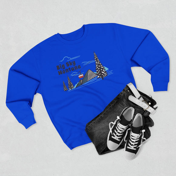 Premium Big Sky, Montana Sweatshirt Unisex Crewneck, Premium Sweatshirt, Crewneck Jumper, Ski Resort Apparel